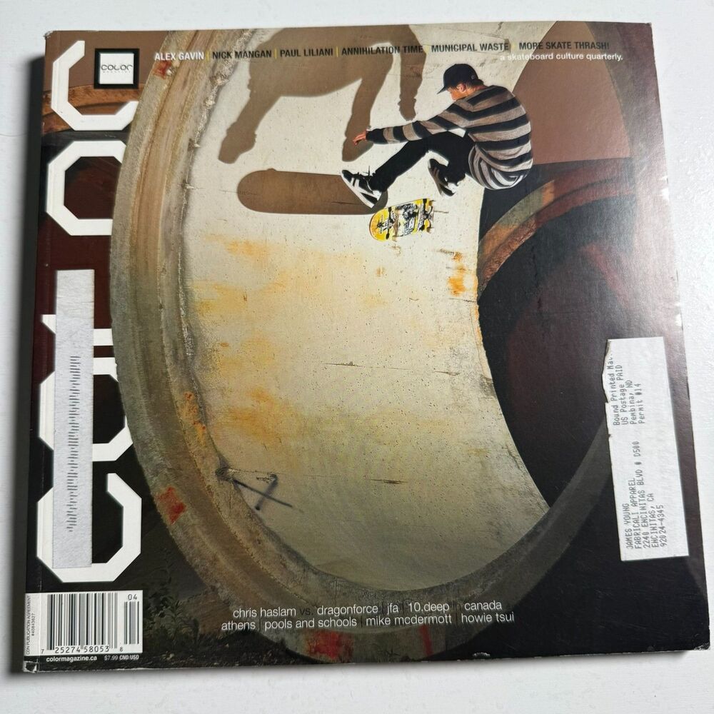 Color Skateboard Culture Magazine Vol 6 Issue 4 2008 Alex Gavin Chris Haslam